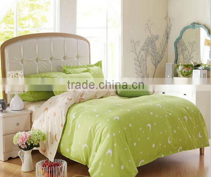 Very cheap wholesale printed polyester fabric Monochromatic bedding set