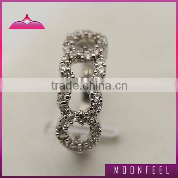 white crystal gemstone 925 silver rings