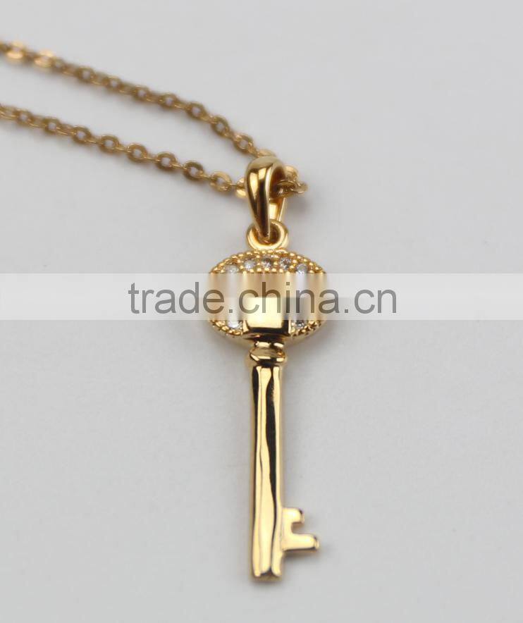 Christmas key pendant necklace