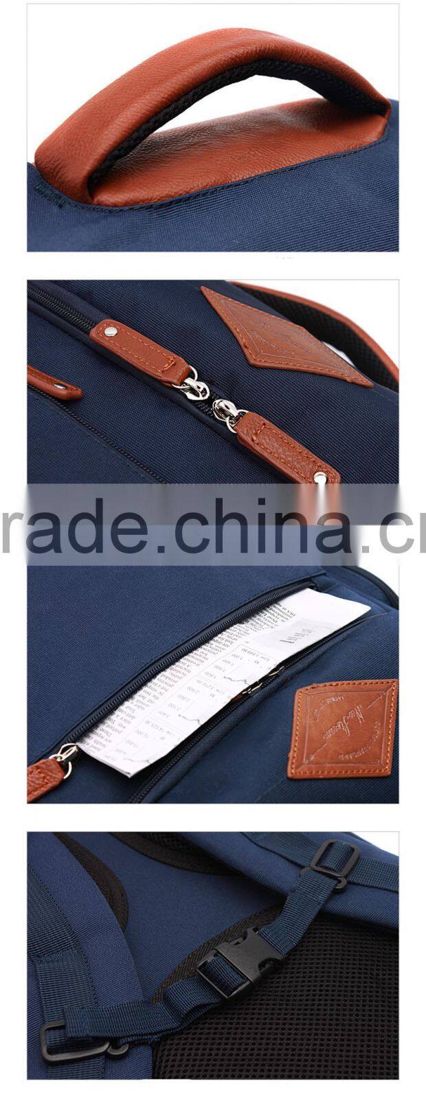 2016 fashion 600D school backpack laptop backpack canvas backpack korea Europ fashion backpack