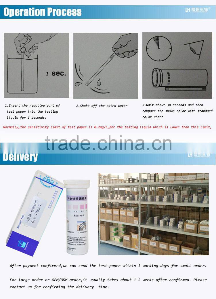 chromium/Cr(VI) test strip