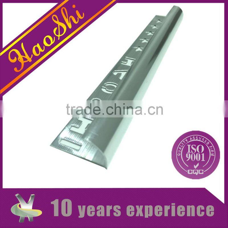 Aluminum tile trim round edge profile decorative trim