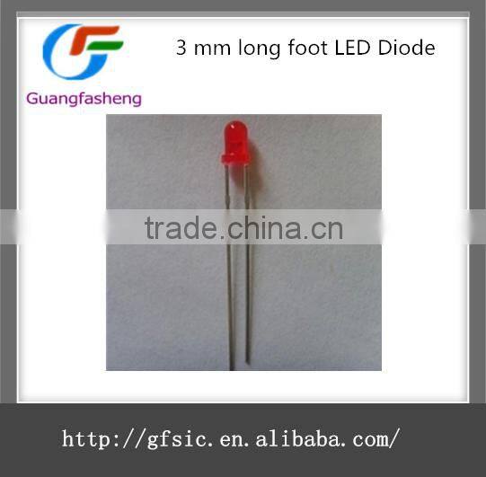 3 mm long foot red red highlight red LED light-emitting diodes