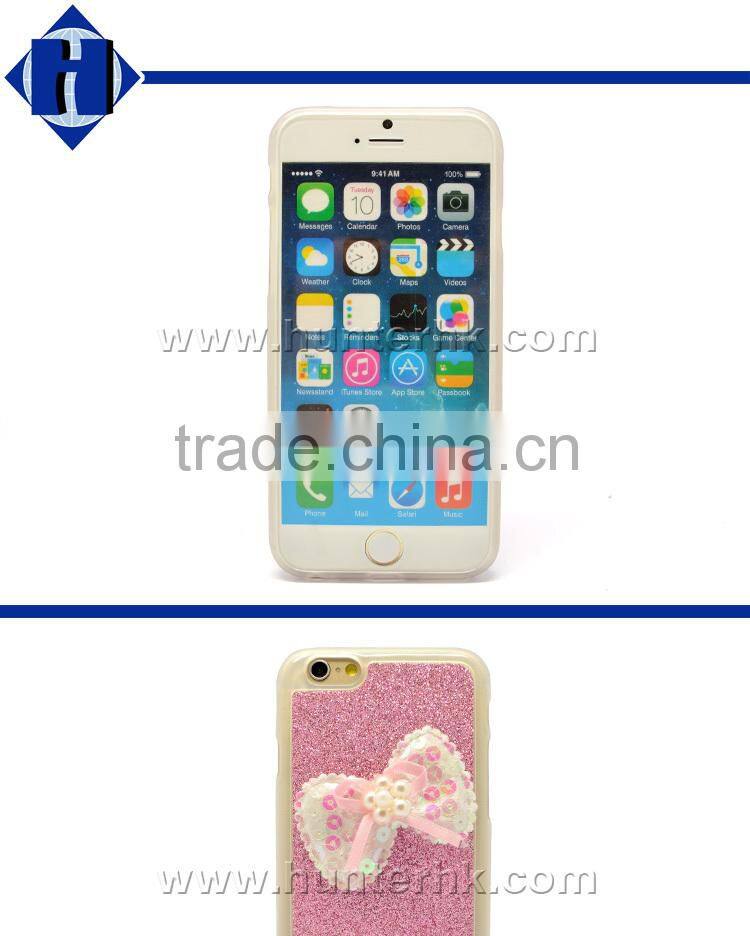 Lady Style Pink Design TPU Diamond Case For iPhone6