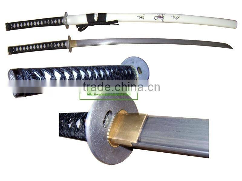 high quality damascus steel high carbon steel dragon handmade katana samurai sword HK065