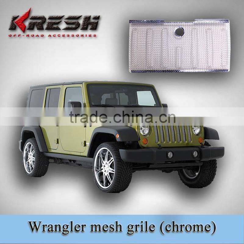 KRESH Brand made in china 4x4 SUV Car steel auto front mesh grille, wrangler fly net