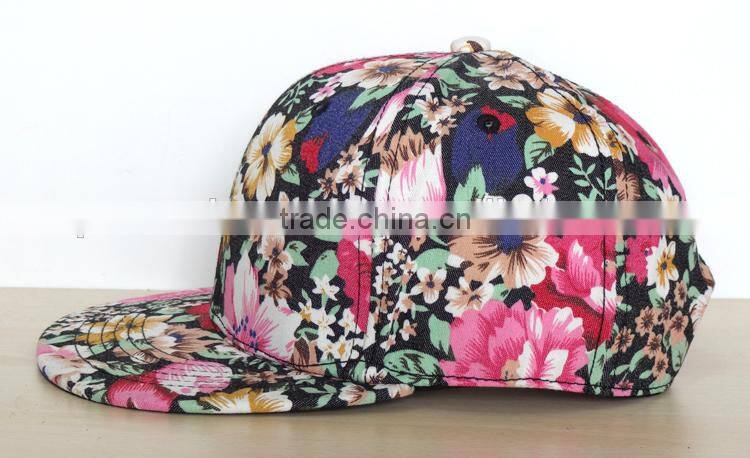 wholesale in-stock flora flat peaked snapback hat