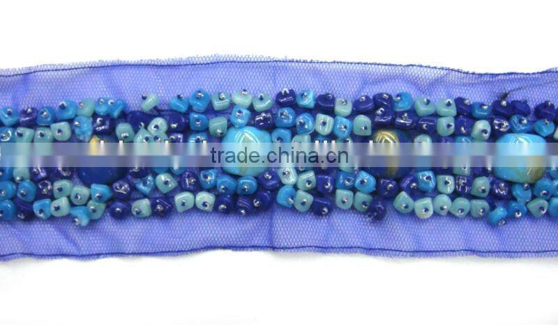 New design pretty stone mesh lace for garment