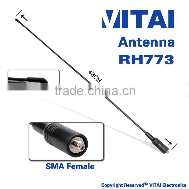 VITAI RH-773 144/430MHz 10W 2.15dBi SMA/BNC Connector 40/48cm Handheld Radio Antenna