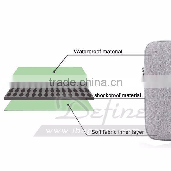 Waterproof Fabric Laptop Sleeve Case Bag Notebook Bag Case For Apple MacBook Pro