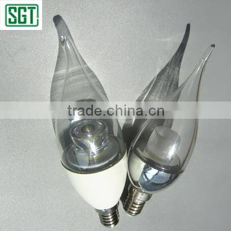 dimmable 3W4W golden body IC driver decorative candle light led candle