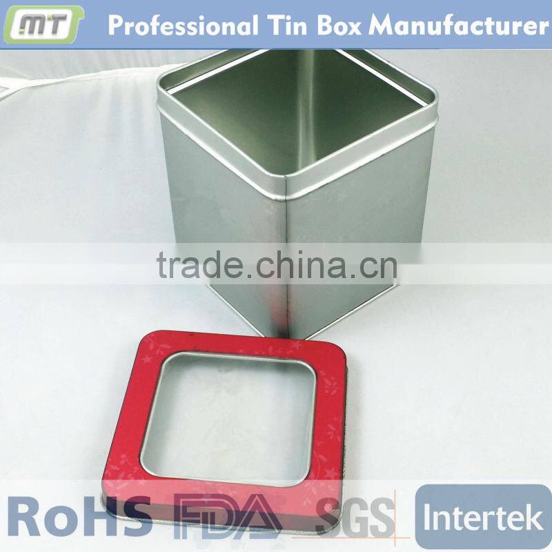 luxury square metal watch box