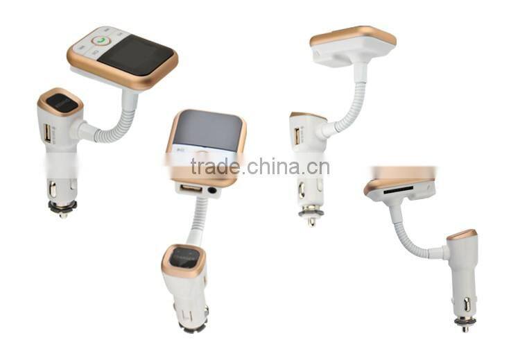 Bluetooth FM Transmitter Radio Car Kit Hands Free Calling Music Control 5V/2A Max USB Charger for Cellphones with LCD display