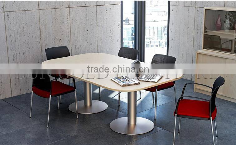 Conference table modern design, meeting table desk, metal foot meeting table with power socket (SZ-MT001)