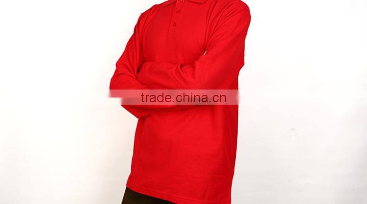 China factory OEM Service long Sleeve Plain Dyed Technics high quality polo shirt