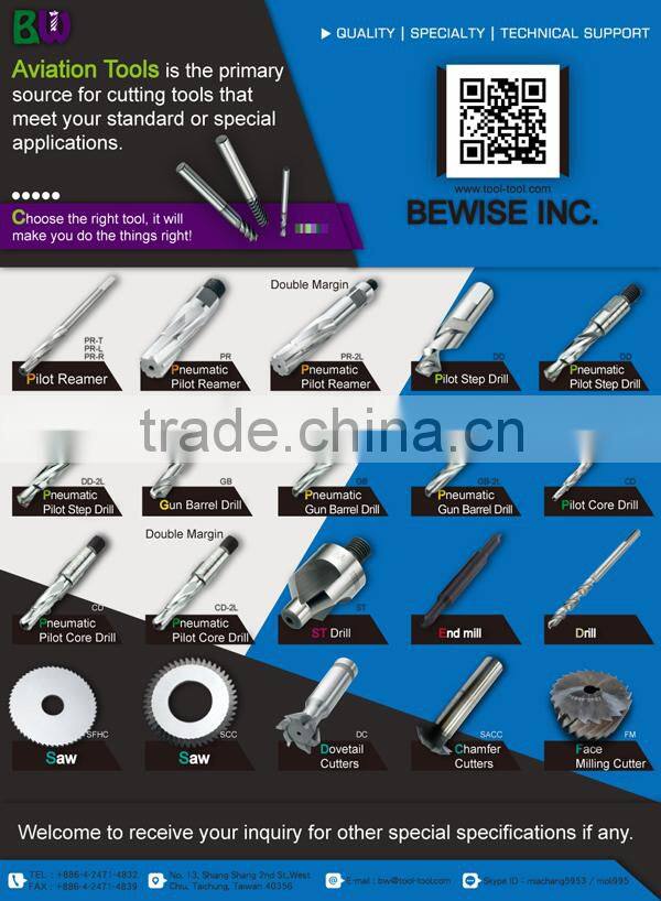 HSS Material Tapered Chucking Reamer For Aviation Aluminum Alloy