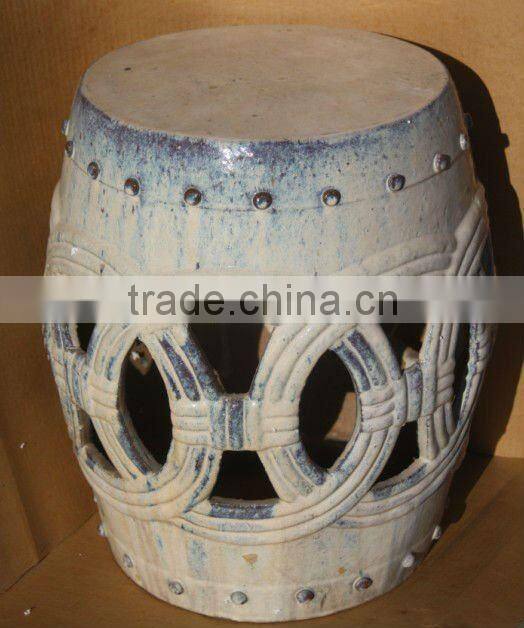 Chinese antique beautiful procelain drum stool