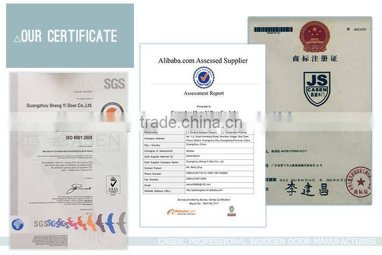 made in China birch engineering mdf wooden waterproof doors for bathroom