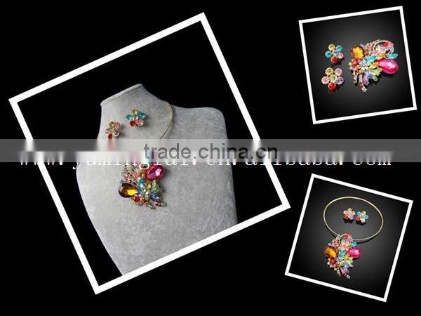 hot sale sample choker crystal chain necklace collar