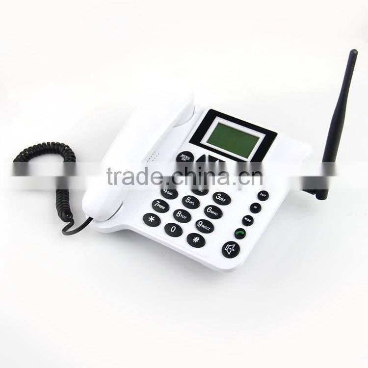 Top selling white color home phone with sim card