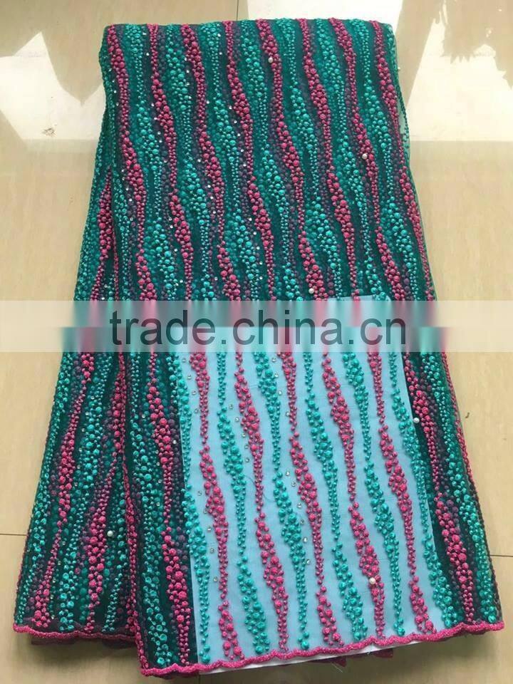 New High Quality in Tulle Lace French Lace Fabric in Modern Design for Wedding Dress lace fabric