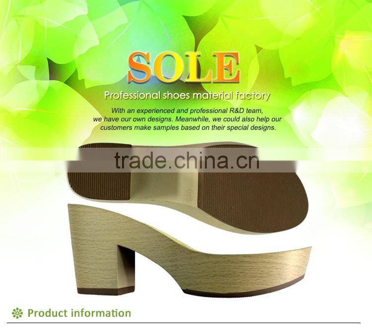 women classic comfortable wooden pu midsole