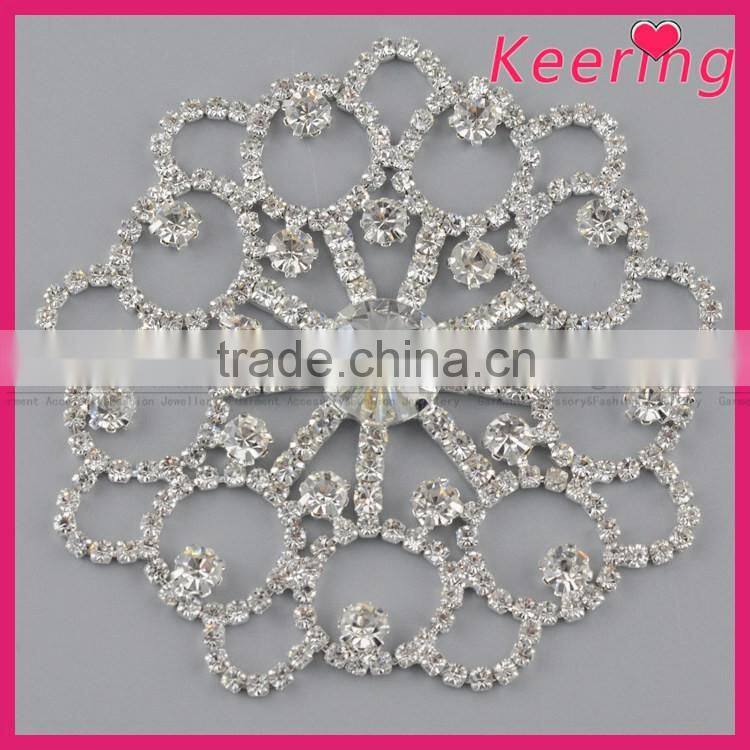 High quality garment accessories rhinestone flower embellishment WRE-255