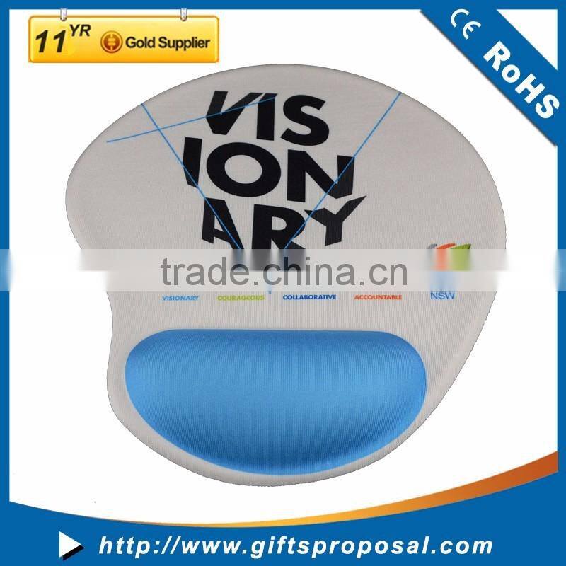 Silicone Gel mouse pad with fabric can add fullcolor customize logo print
