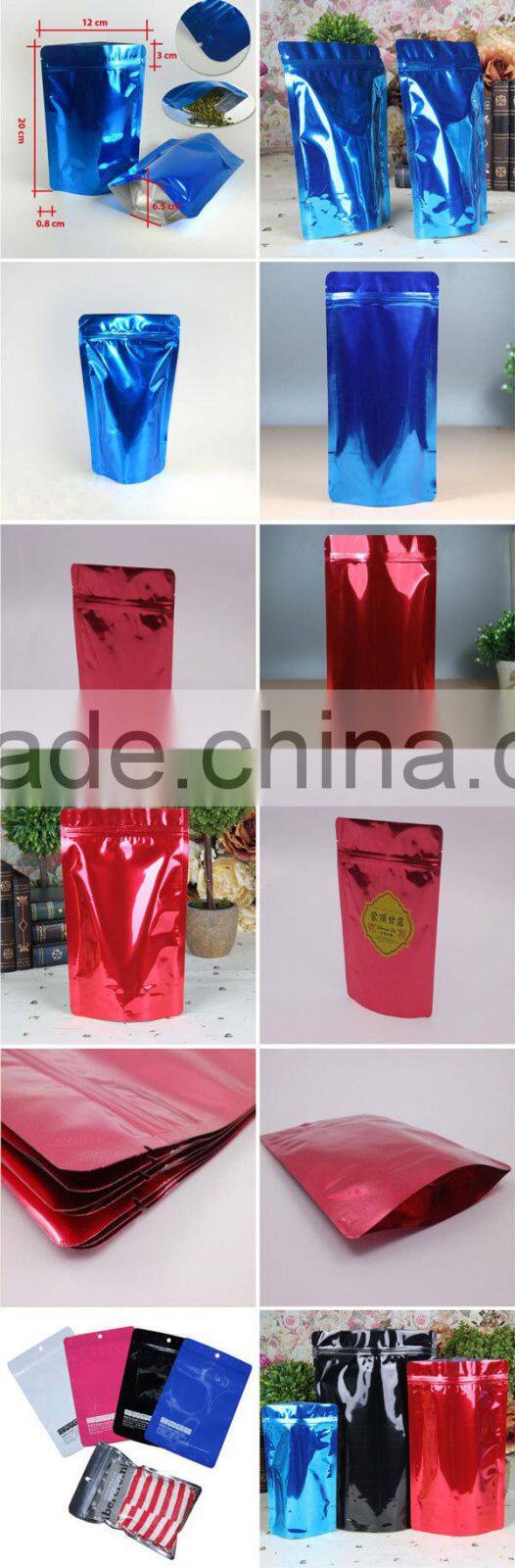 6x9.5x3 - 4.0 mils Mylar Zip Lock Stand Up Bags Aluminum Foil Pouch by Adan