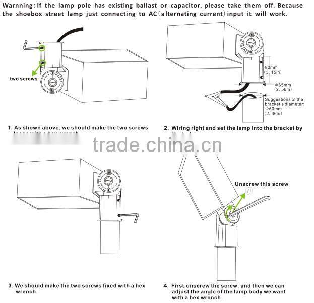 High lumen led shoebox light outside