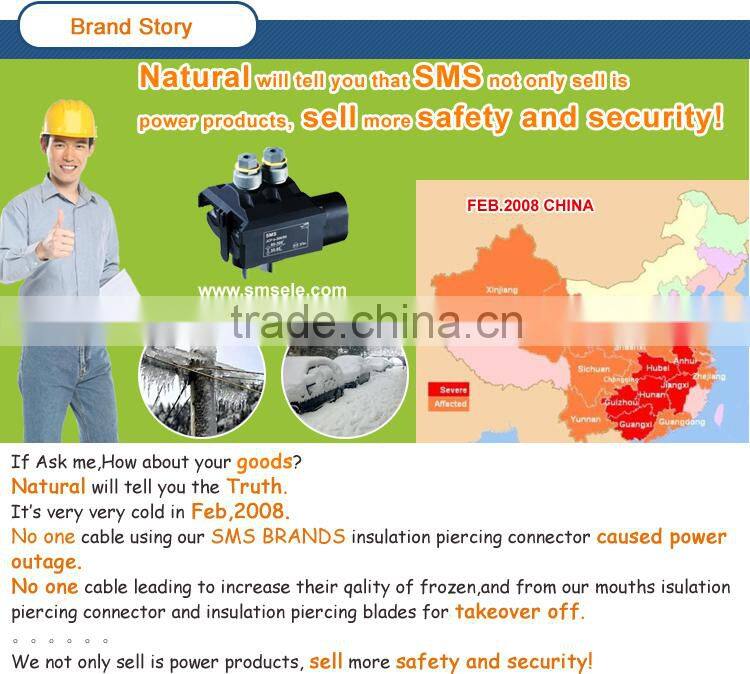 Insulator perforation connector/Line tap connect