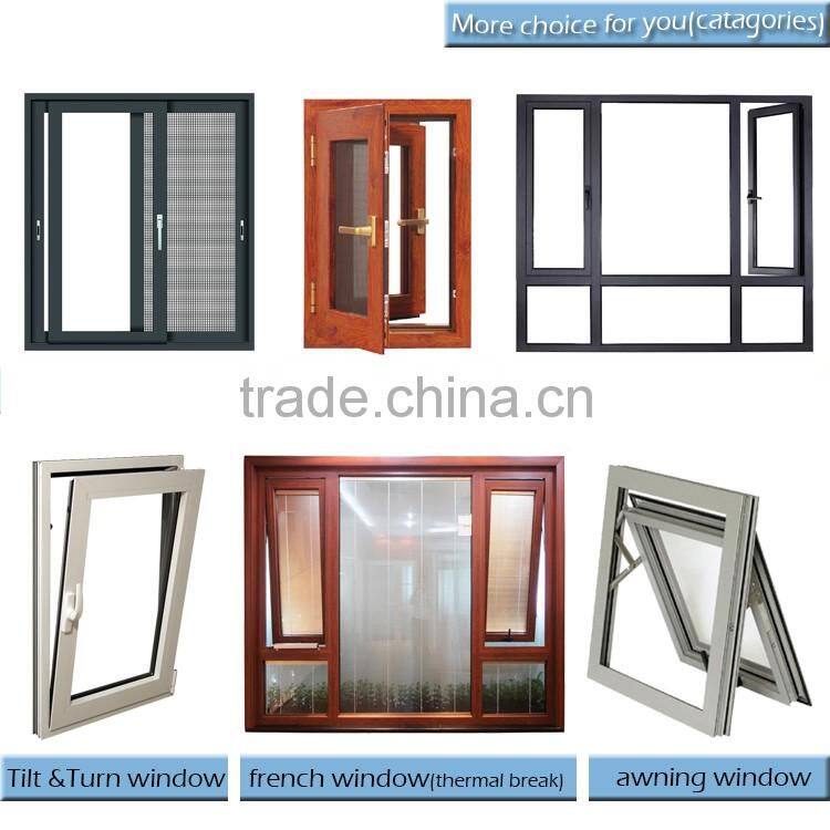 china aluminum double glazed window grills design pictures