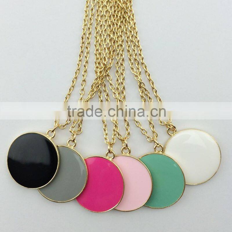 Marble Stone Lock Pendent Necklace