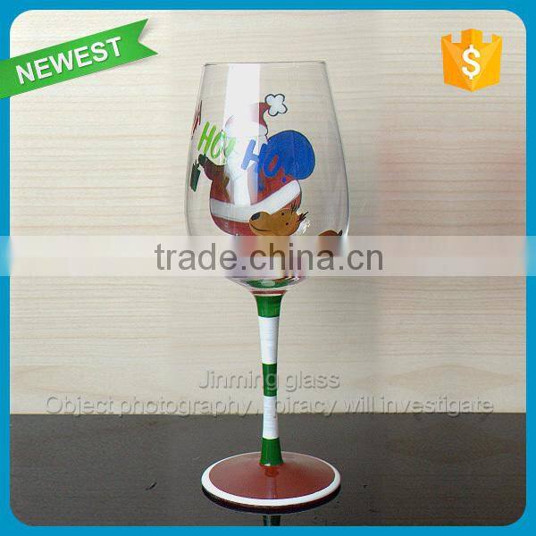 Merry Christmas Gift Glass Cup Goblet Plastic Show Box Gift Goblet Cup Glass Winter Wine Goblet Cup Glass Christmas