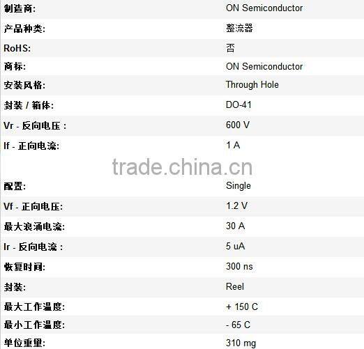 Genuine original 1N4937RL DO41 Fast Recovery Rectifiers 1A 600V