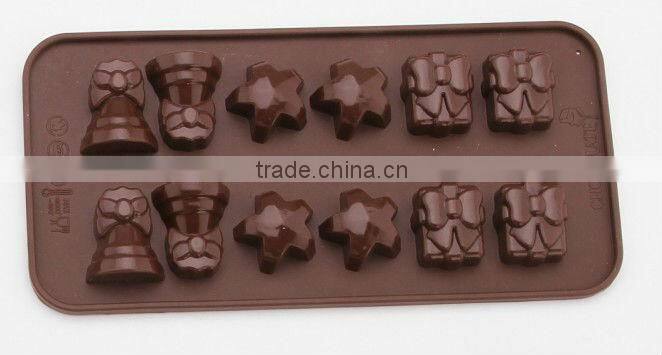 X'mas Gift Shape Silicone Chocolate Mold