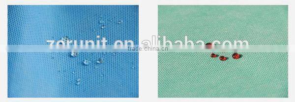 white Operation Sterilized Clothes disposable medical surgical gown with kniting sleeve
