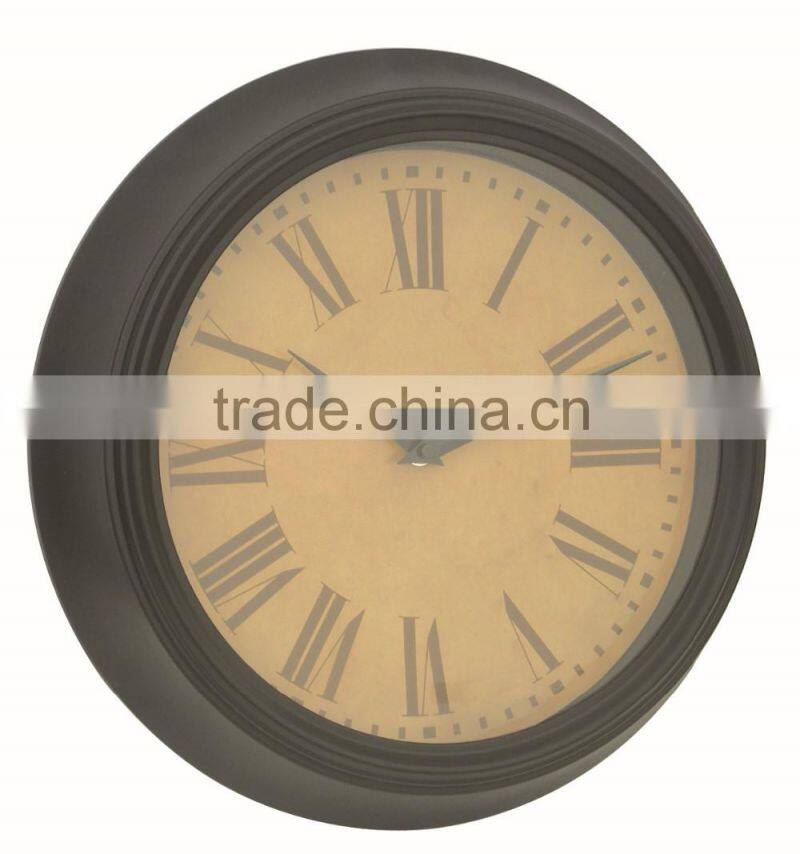 Antiquated retro metal decorative wall mounted clock