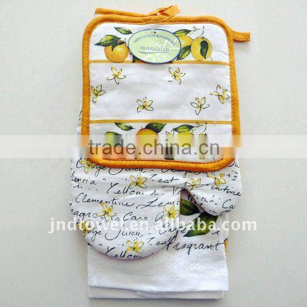 100% cotton waffle kitchen towel set