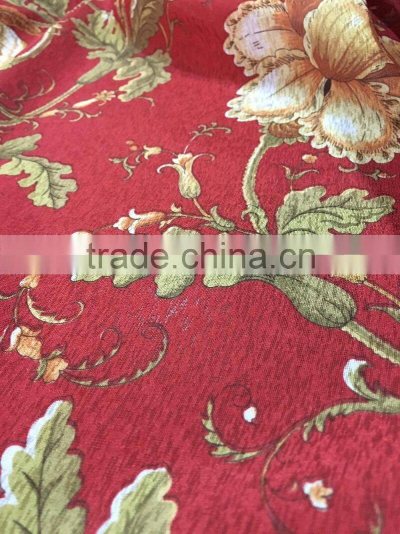 2016 New arrival Top quality printing fabric printed Elegant window curtains