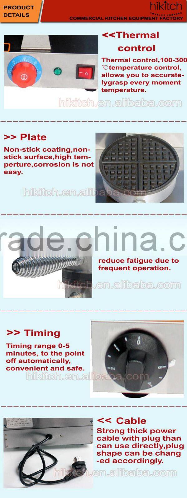 Professional Countertop electric stainless steel waffle baker