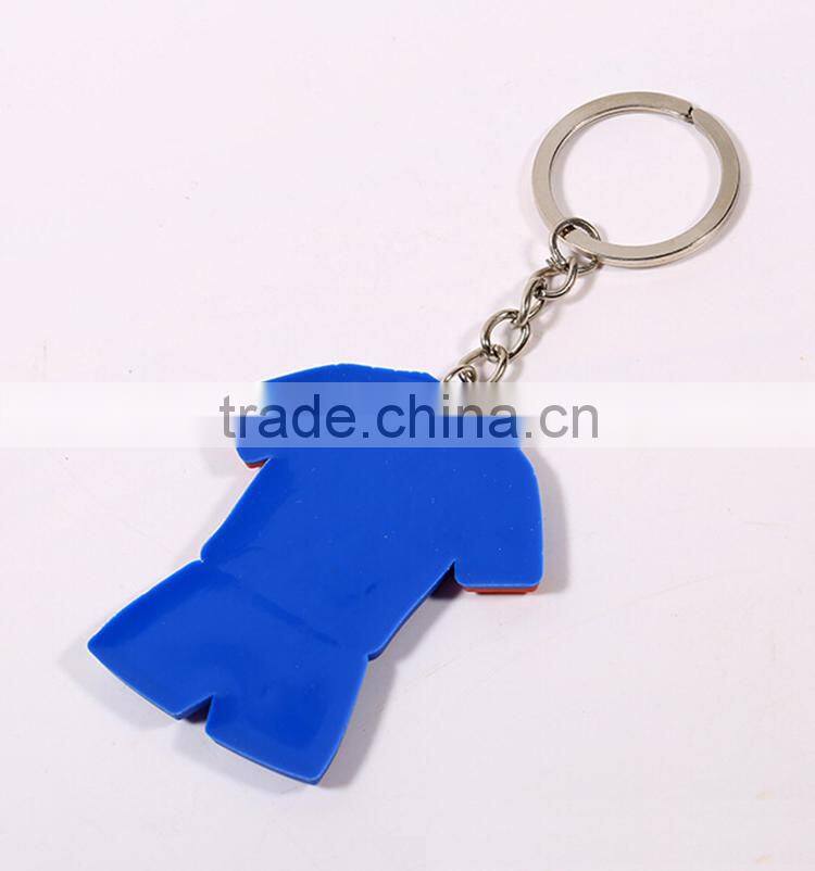 Custom Rubber Keyring, Football T-Shirt Shape Keyring