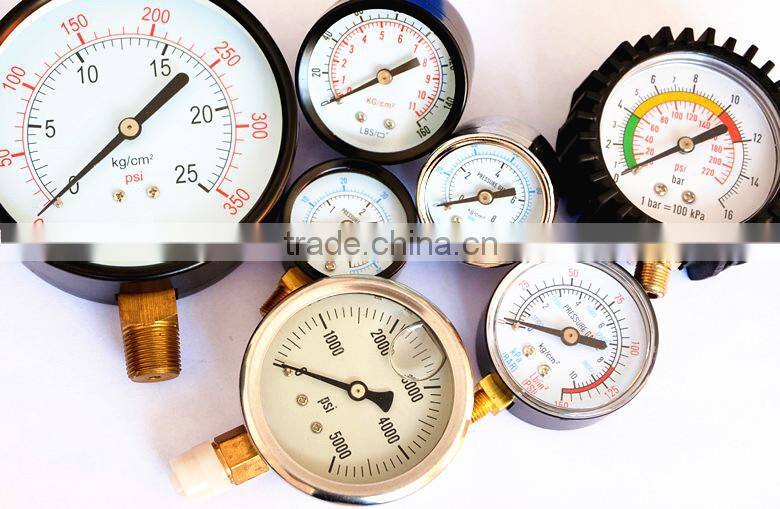 2014 hot sale stainless steel bourdon tube pressure gauge made in china