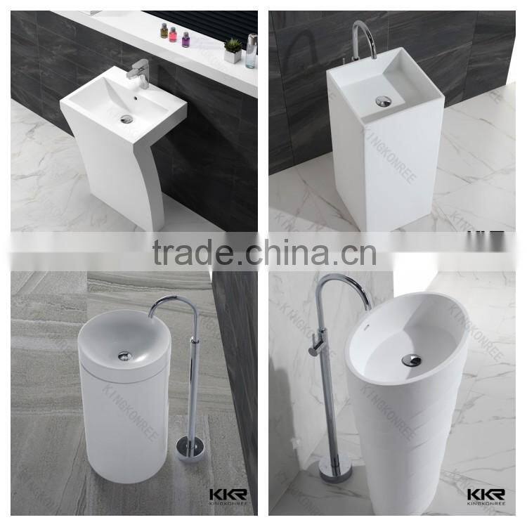gel coat solid surface basin, artifical marble bath basin