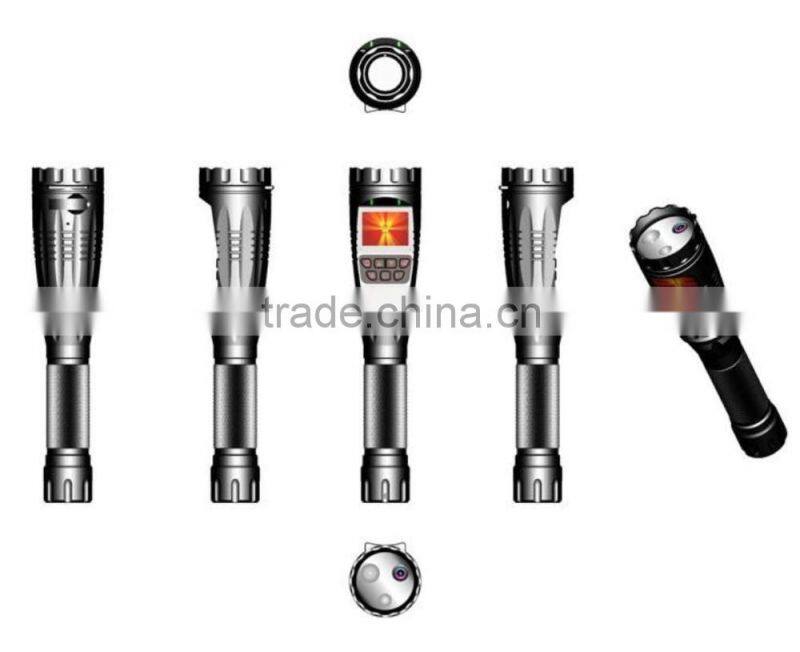 Full 1080p hd Multifunctional police flashlight DVR to to record video/audio/photo