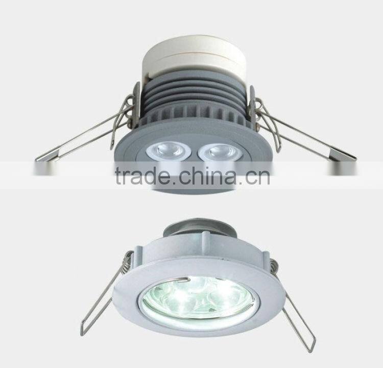 2013 new High Quality 3W 270LM LED Downlight Housing with 3pcs CREE XP