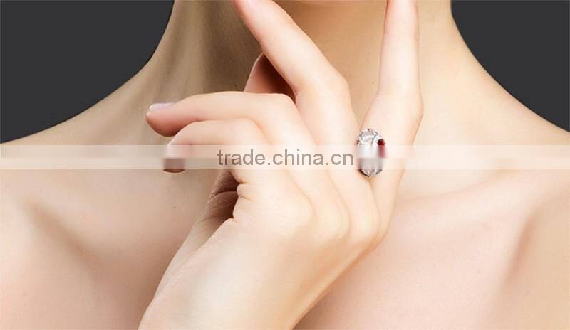 guangzhou factory jewellery gold fashionable18k gold inlay diamond red natual gemstone ruby ring for women precious gold jewelry