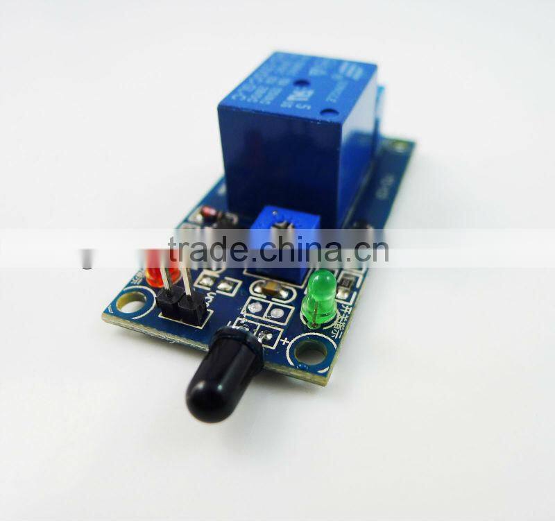 1-way-12V flame sensor module Relay Module Fire flame detection Fire alarm module
