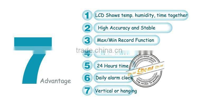 Newest LCD Digital Room Thermometer for Temperature, humidity with Alarm Function