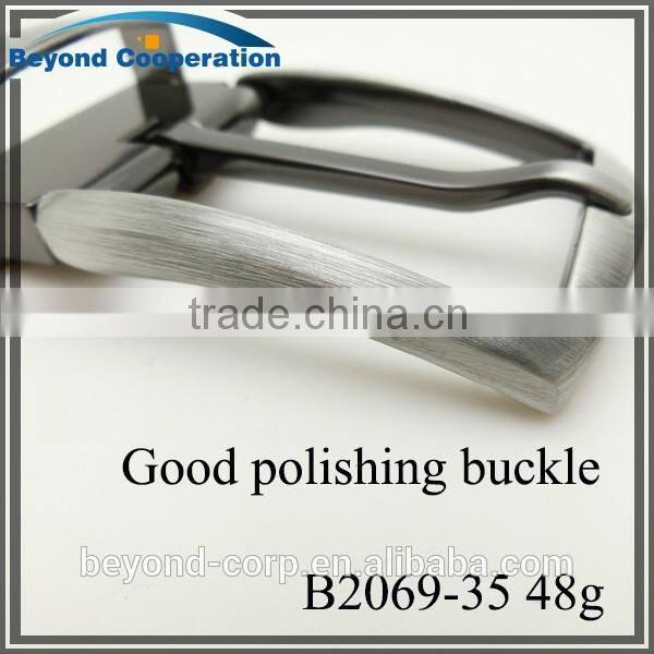 35mm brush gun metal nickel-free whole brushed clip-clasp belt buckle